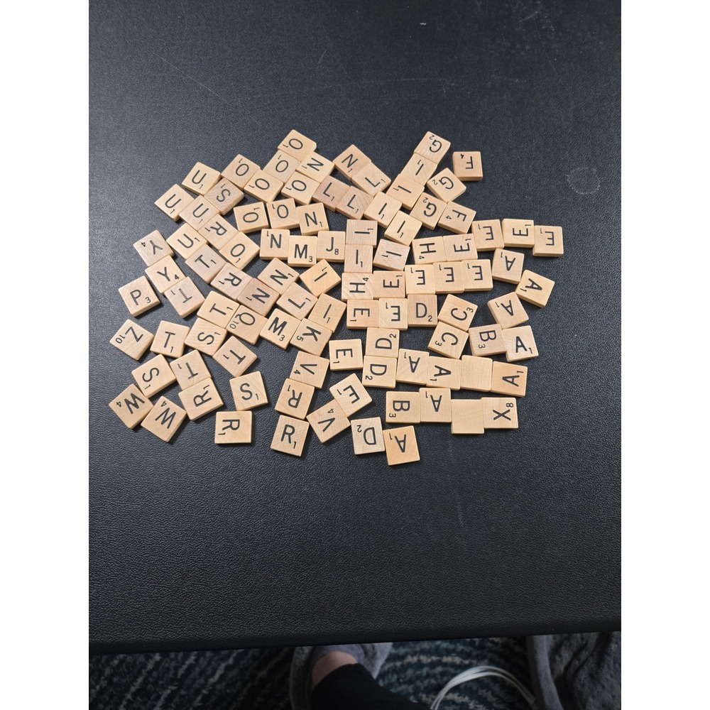 Scrabble Letter Tiles Full Set Complete Replacement Wooden‎ Pieces